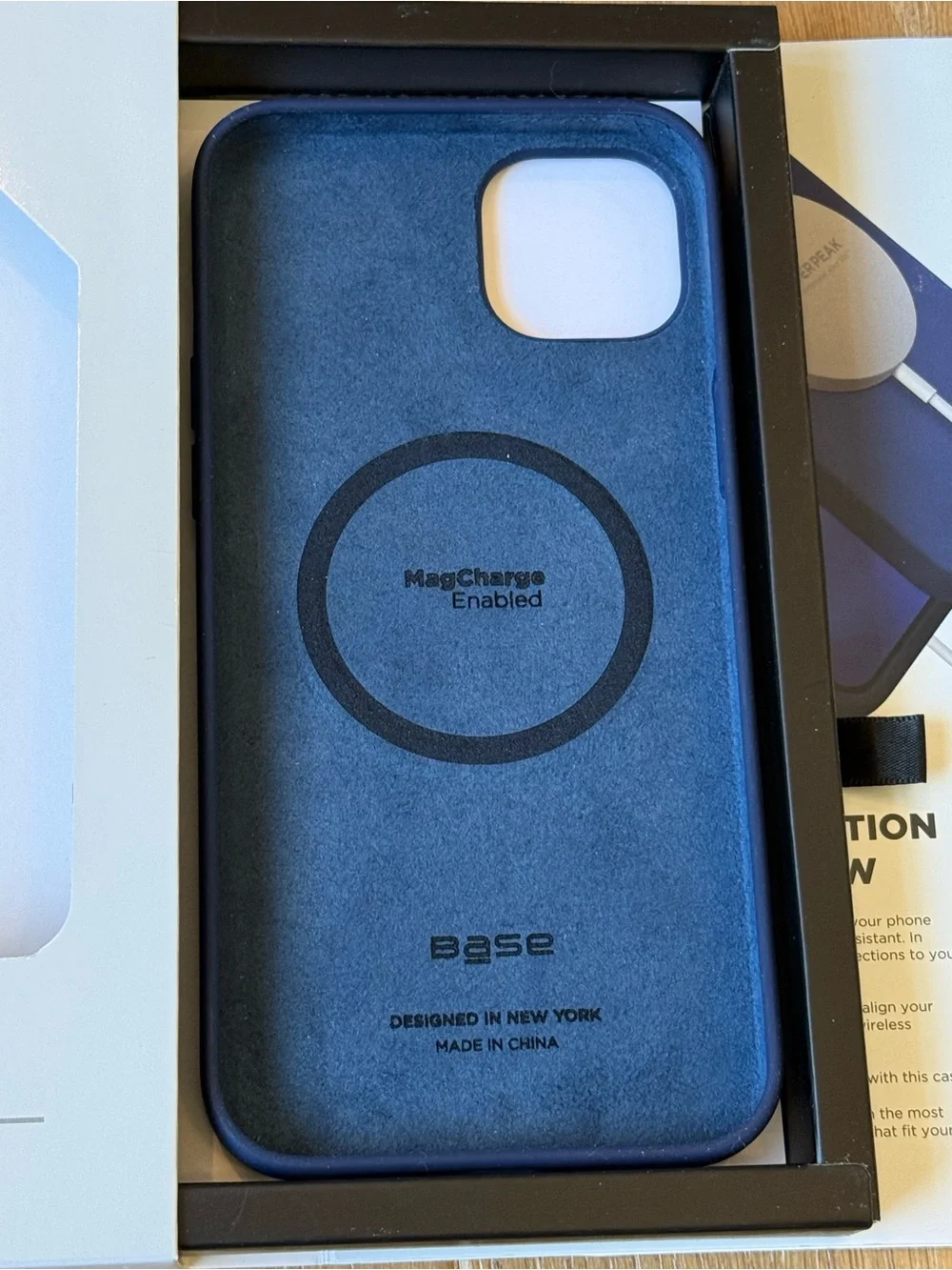 New Base Liquid Silicone MagCharge Enabled Case for iPhone 14 Max - Navy Blue